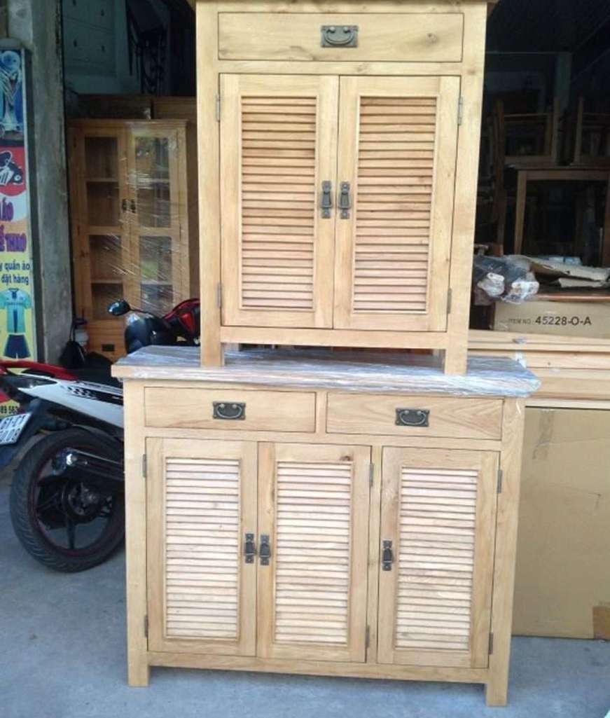 Tủ giầy dép gỗ sồi Mỹ 3 cánh 1.2 m - Hàng chính hãng