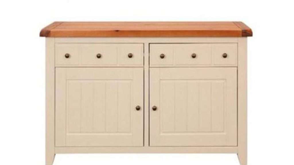 Tủ hộc trắng nóc màu tự nhiên gỗ tràm bông vàng hàng xuất đi Anh D1m35 x C82 x R42 - Hàng chính hãng