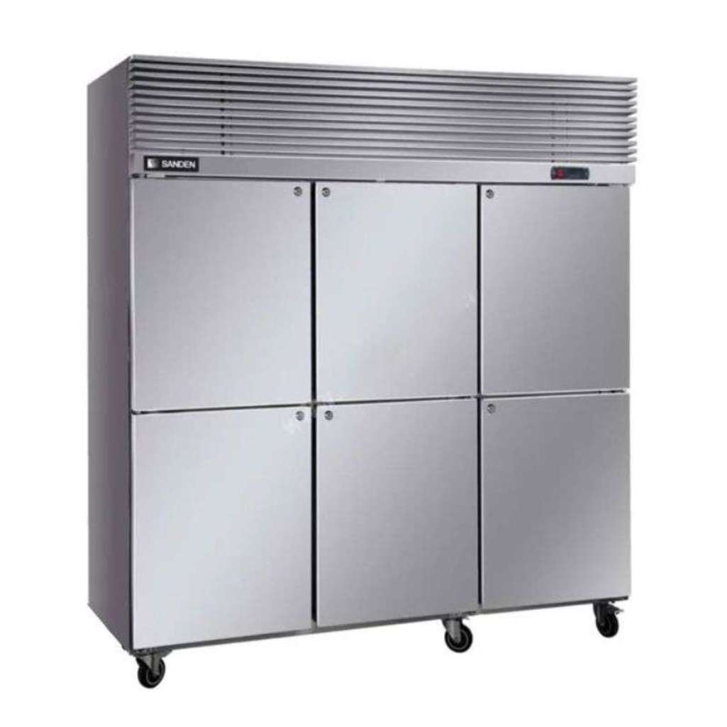 Tủ mát 6 cánh inox Sanden SRC-1853 - Hàng chính hãng