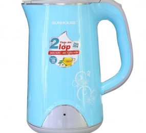 Ấm siêu tốc inox 2 lớp Sunhouse SHD-1385G (Xanh nhạt)  - Hàng chính hãng