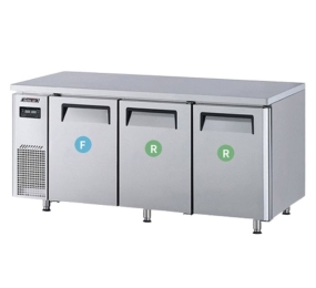 Bàn đông mát inox 3 cánh 1m8 Turbo Air KURF18-3  - Hàng chính hãng