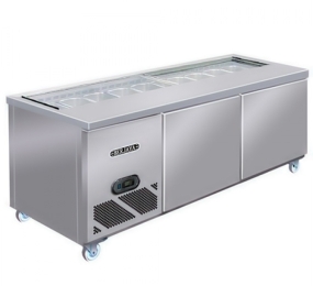 Bàn mát salad 2 cánh Berjaya BS2D/SSCF6/Z - Hàng chính hãng