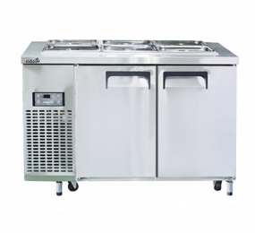 Bàn mát salad công nghiệp 2 cánh gián tiếp Happys HWI-1200S-F - Hàng chính hãng
