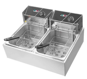 Bếp chiên nhúng điện đôi 2 Ngăn 6 Lít - Hàng chính hãng