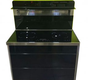 Bếp điện từ đôi tích hợp hút mùi Baidee DA12-900 - Hàng chính hãng