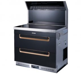 Bếp điện từ đôi tích hợp hút mùi Baidee K5-1 - Hàng chính hãng