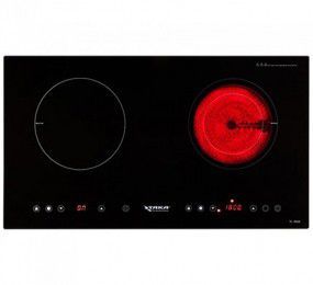 Bếp đôi hồng ngoại - điện từ Taka TK-IR02D - Hàng chính hãng