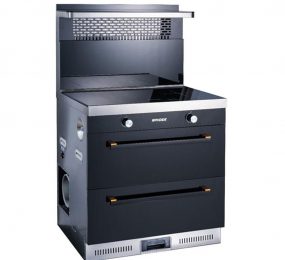 Bếp điện từ đôi tích hợp hút mùi Baidee F1-1 - Hàng chính hãng