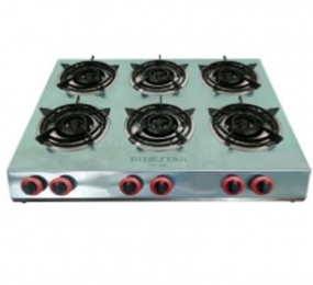 Bếp gas 6 lò điếu gang Bluestar BS-06SG - Hàng chính hãng