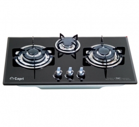 Bếp gas âm kính 3 lò Capri CR-308KT - Hàng chính hãng