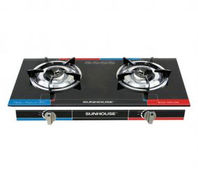 Bếp gas dương mặt kính Sunhouse 2 lò SHB3369S - Hàng chính hãng