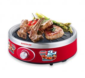 Bếp nướng Hồng ngoại Sunhouse SHD4668 màu đỏ - Hàng chính hãng