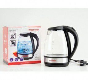 Bình đun siêu tốc thủy tinh Happy Cook HK17SK - Dung tích 1.7L - Hàng chính hãng