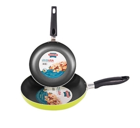 Bộ 2 chảo nhôm trơn cạn Sunhouse CT1824C - Hàng chính hãng