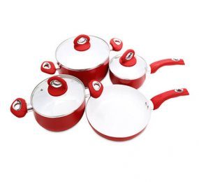 Bộ 4 nồi chảo tráng men ceramic Hatsu MP-P007 - Hàng chính hãng