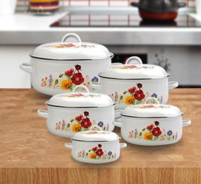 Bộ 5 nồi bằng thép tráng men Zelda ZD-EP223 - Hàng chính hãng