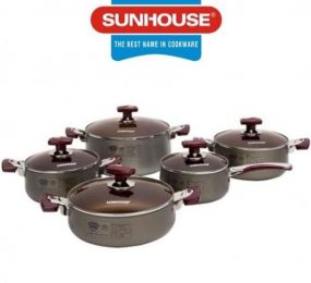 Bộ 5 nồi nhôm anod Sunhouse SH-9951 - Hàng chính hãng