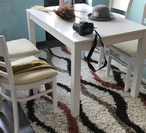 Bộ bàn ăn cao su 100% 1150x750x740 - Hàng chính hãng