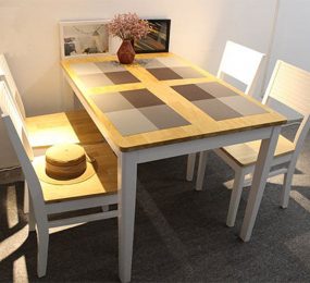 Bộ bàn ăn cao su 100% 1450x800x740 - Hàng chính hãng