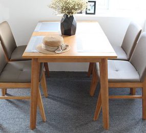 Bộ bàn ăn cao su 100% 1600x800x740 - Hàng chính hãng