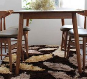 Bộ bàn ăn cao su 1.2m- 4 ghế - Hàng chính hãng