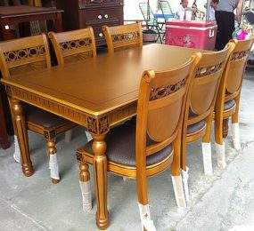 Bộ bàn ăn xuất Hàn Quốc 160 x 90 x 76 - Hàng chính hãng