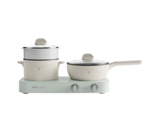 Bộ bếp điện đôi đa năng kèm nồi chảo Bear SB-BD02N - Hàng chính hãng