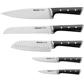 Bộ dao thép Đức 5 món kèm kệ để dao Tefal K232S574