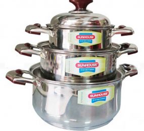Bộ nồi 3 đáy Sunhouse SH555 - Hàng chính hãng