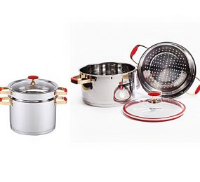 Bộ nồi 5 đáy Elmich Red Velvet - Kèm xửng hấp - Hàng chính hãng