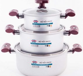 Bộ nồi Anod đáy từ Sunhouse SH5533 - Hàng chính hãng