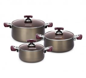 Bộ nồi Anod Sunhouse SH8831EB - Hàng chính hãng