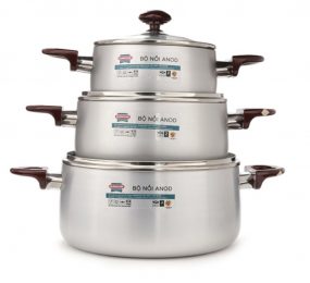 Bộ nồi Anod Sunhouse SH8833QT - Hàng chính hãng