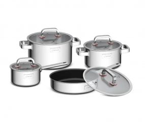 Bộ nồi chảo inox Elmich Diamond EL3329 - Hàng chính hãng