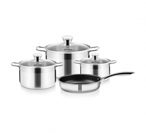 Bộ nồi chảo inox Mutosi MC-347 - Hàng chính hãng