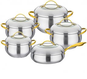 Bộ nồi chảo inox Taka TKC05A - Hàng chính hãng