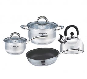 Bộ nồi chảo quánh ấm Kangaroo KG998M - Hàng chính hãng