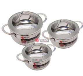 Bộ nồi inox 5 đáy Elmich Celestine 3 chiếc 18 - 20 - 24 - Hàng chính hãng