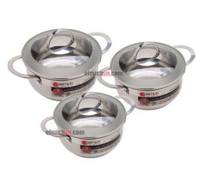 Bộ nồi inox 5 đáy Elmich Celestine 3 chiếc 18 - 24 - 28 - Hàng chính hãng