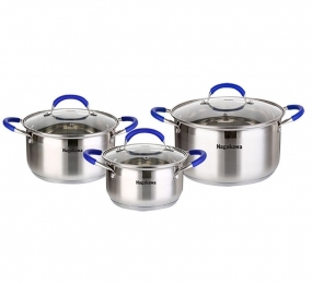 Bộ nồi inox 5 đáy Nagakawa NAG1302 - Hàng chính hãng