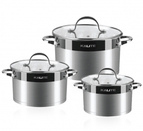 Bộ nồi inox 5 đáy nắp kính Kalite KL-333 - Hàng chính hãng