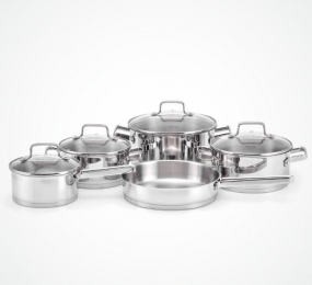 Bộ nồi inox 5 món đáy từ Malloca SA-1503 - Hàng chính hãng