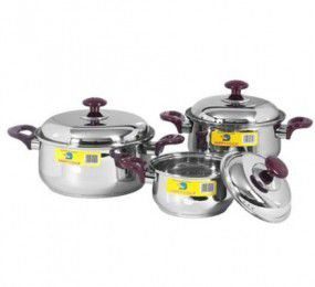 Bộ nồi Inox Happy Cook HC06C1  - Hàng chính hãng