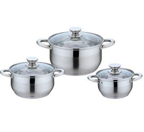 Bộ nồi inox Kangaroo KG868 - Hàng chính hãng