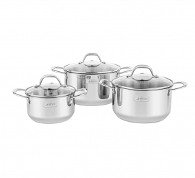 Bộ nồi inox liền khối Elmich Trimax EL-3833 size 16, 20, 22cm - Hàng chính hãng