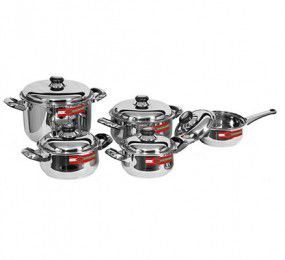 Bộ nồi Queen Star Happy Cook Q12CB - Hàng chính hãng