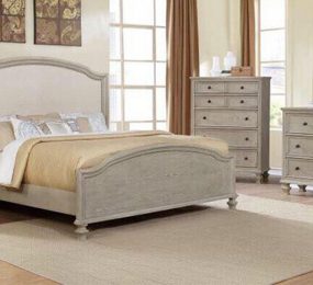 Bộ phòng ngủ gỗ cherry xuất đi Ý màu trắng - Hàng chính hãng