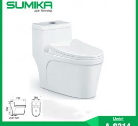 Bồn cầu 1 khối Sumika A-0214 - Hàng chính hãng