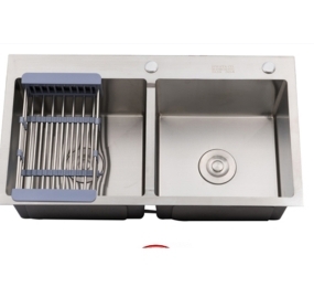 Chậu rửa bát inox 2 ngăn Pramie CP-8200 - Hàng chính hãng