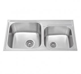 Chậu rửa chén 2 ngăn Malloca MS-1011 NEW - Hàng chính hãng